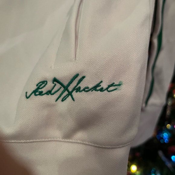 White Athletics Jacket with Green Accents - Picture 3 of 3
